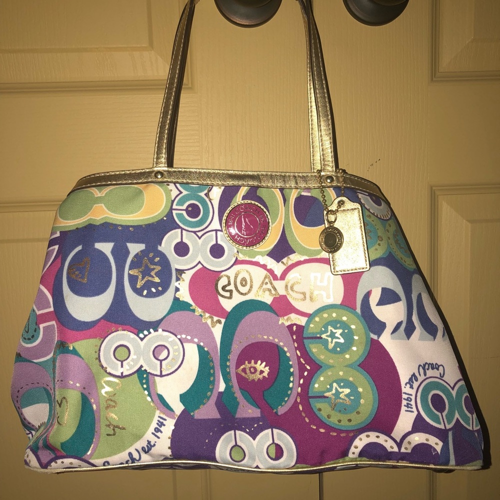 Colorful coach shouldbag